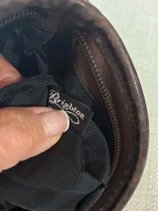 Brighton EUC Vintage Black & Brown woven/Leather Crossbody Bag - Picture 12 of 13